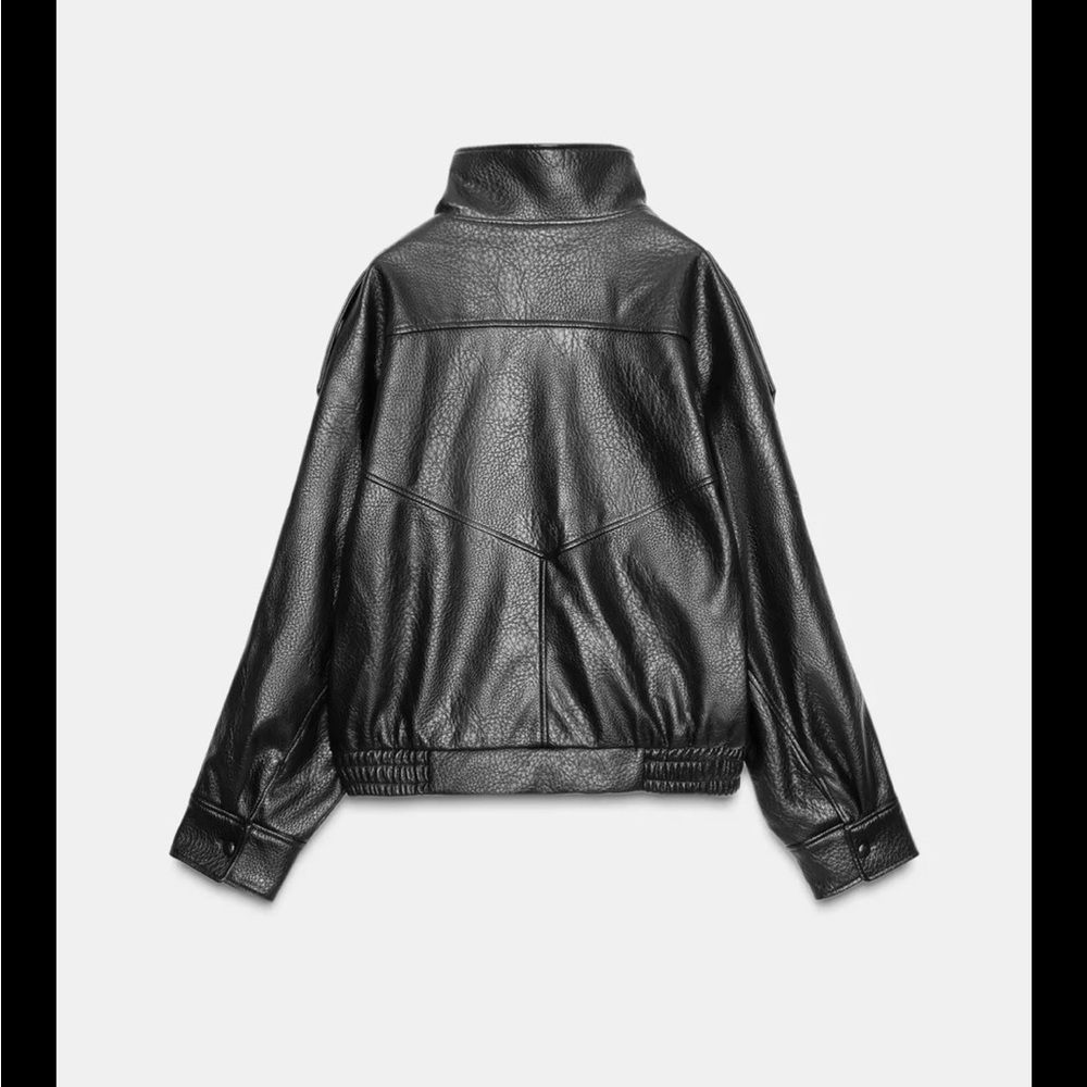 Women's ZARA Black Leather Jacket